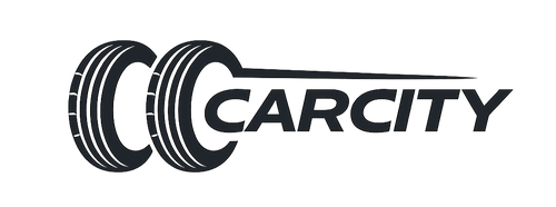 Carcity logo with two tires forming the letter 'C' on a white background